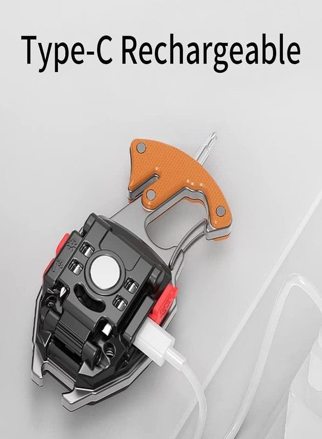 DotCom Portable LED Flashlight - Multicolor Compact Design | 500 Lumens Emergency Pocket Friendly Flashlight | Rechargeable Light with Whistles, Bottle Opener & Screwdriver - Image 2